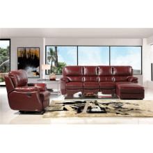 Sofa 1+2+3 with Manual Recliner Leather Sofa